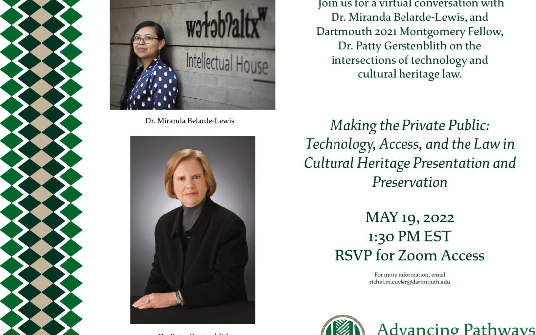 Workshop: “Making the Private Public: Technology, Access, and the Law in Cultural Heritage Presentation and Preservation”￼